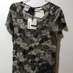 Harley Davidson skull camo T